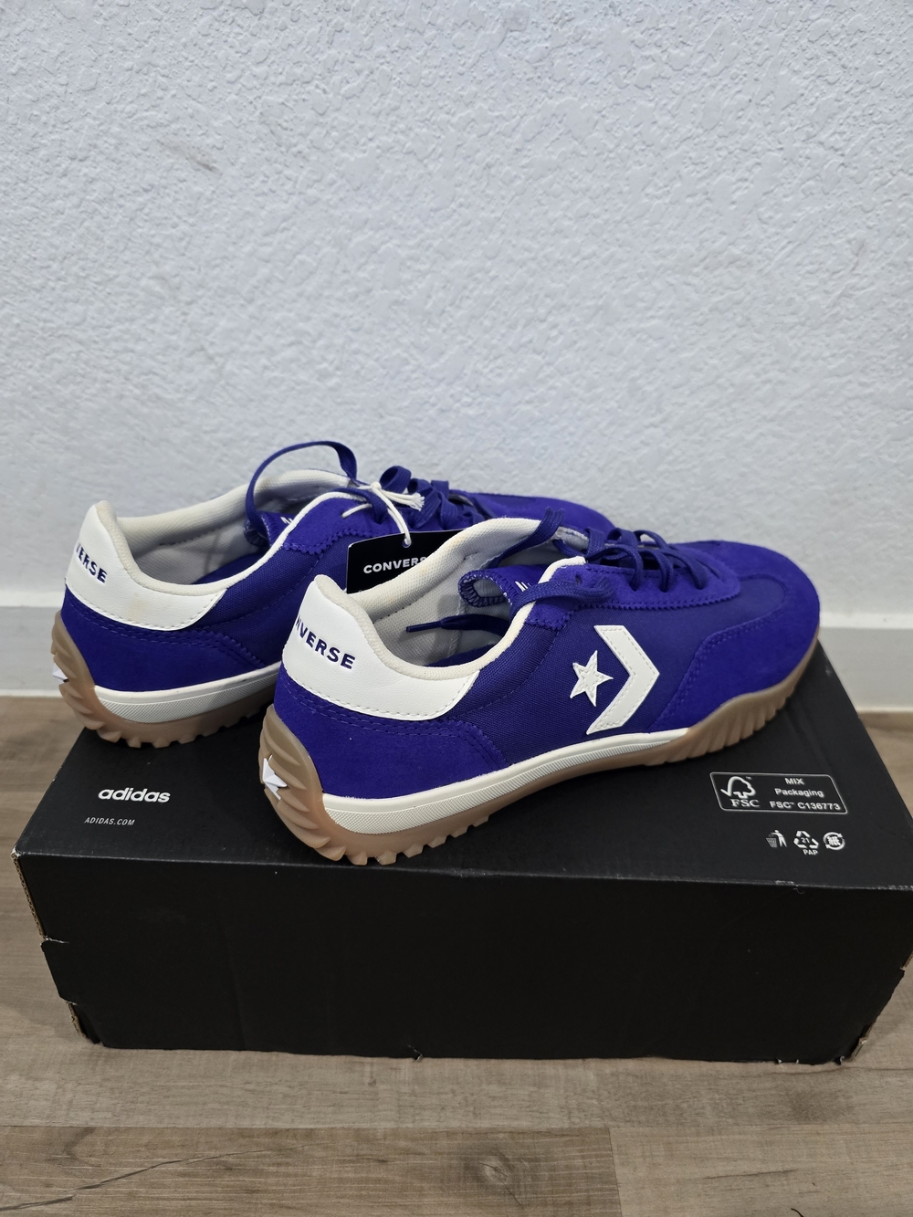 Converse Purple Suede Low-Top Sneakers with Gum Sole - Picture 2 of 9